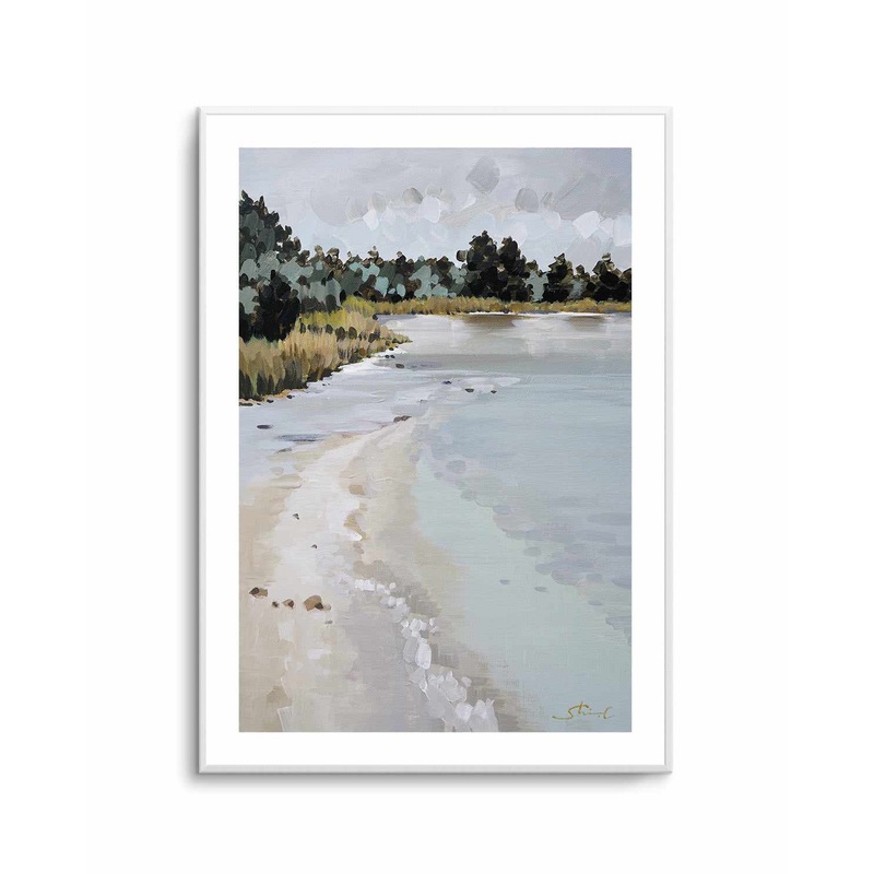 Woodland Frozen Lake By Shina Choi | Art Print