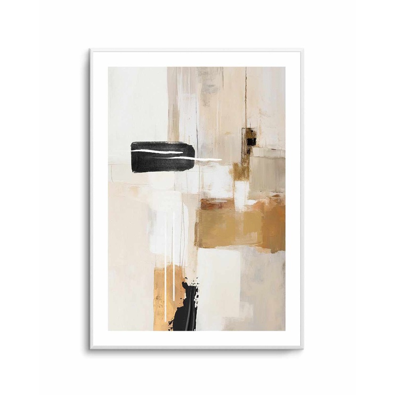 Abstract In Beige 1 By Sally Ann Moss | Art Print