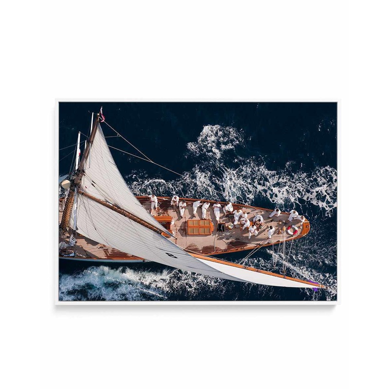 Above Moon Beam By Marc Pelissier | Framed Canvas Art Print