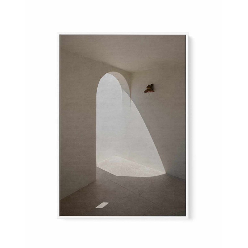 Arch Shadows By Minorstep | Framed Canvas Art Print