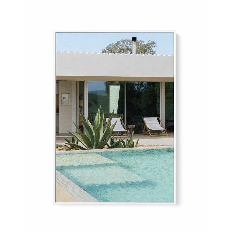 Casadavolta Swimming Pool By Minorstep | Framed Canvas Art Print