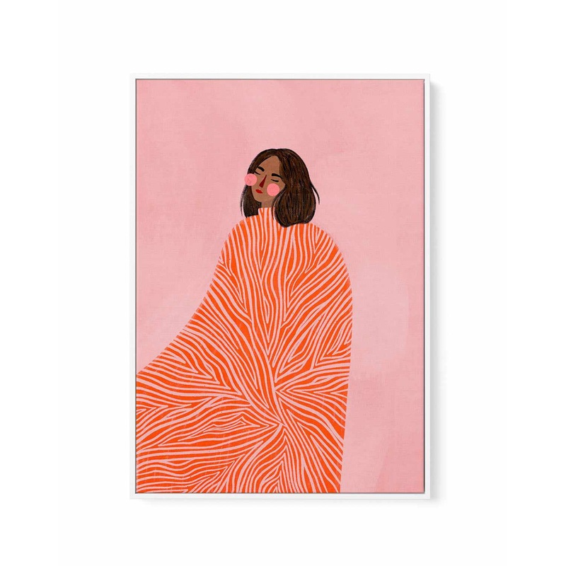 The Woman With the Swirls By Bea Muller | Framed Canvas Art Print