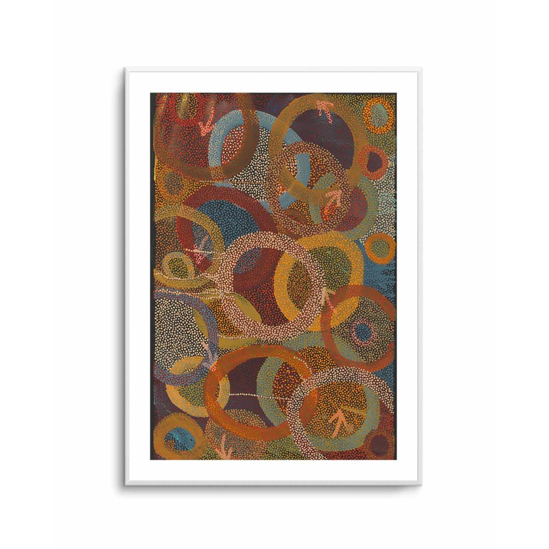 Yankirri Jukurrpa (Emu Dreaming) - Ngarlikirlangu by Pauline Nampijinpa Singleton | Art Print