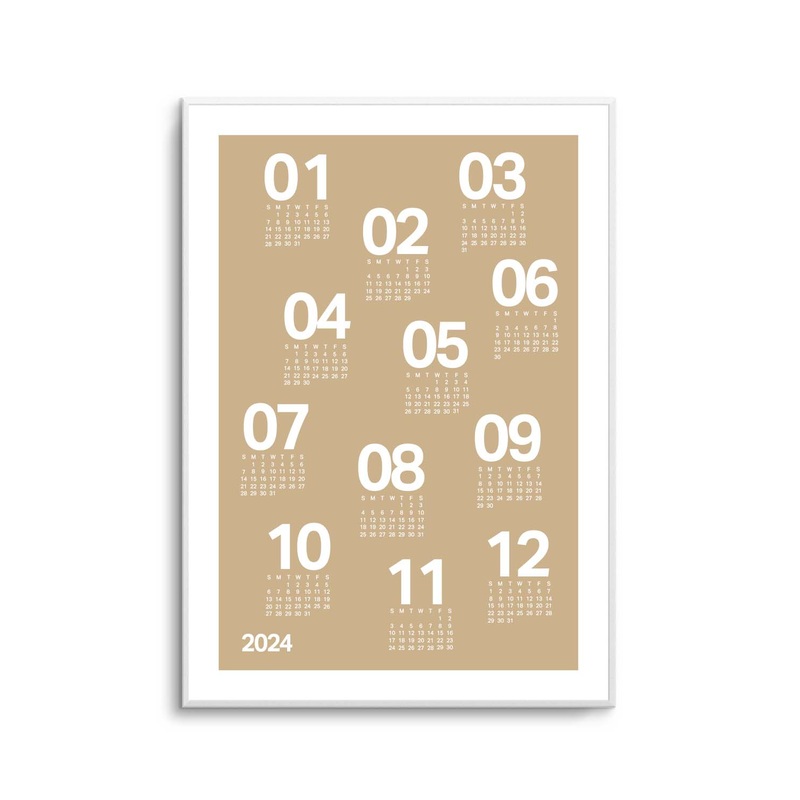 2024 Brown Scatter Calendar | Art Print