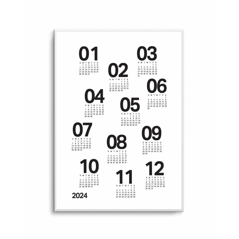 2024 Scatter Calendar B&W | Art Print