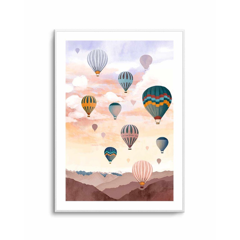 Airballoon Sky by Goed Blauw | Art Print