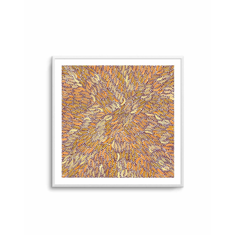 Water Dreaming II in Ochre by Chantelle Nampijinpa Robertson | Art Print