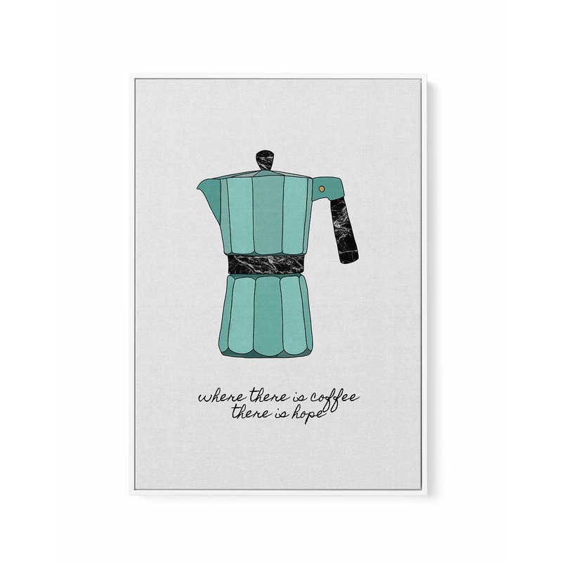 Where There Is Coffee by Orara Studio | Framed Canvas Art Print