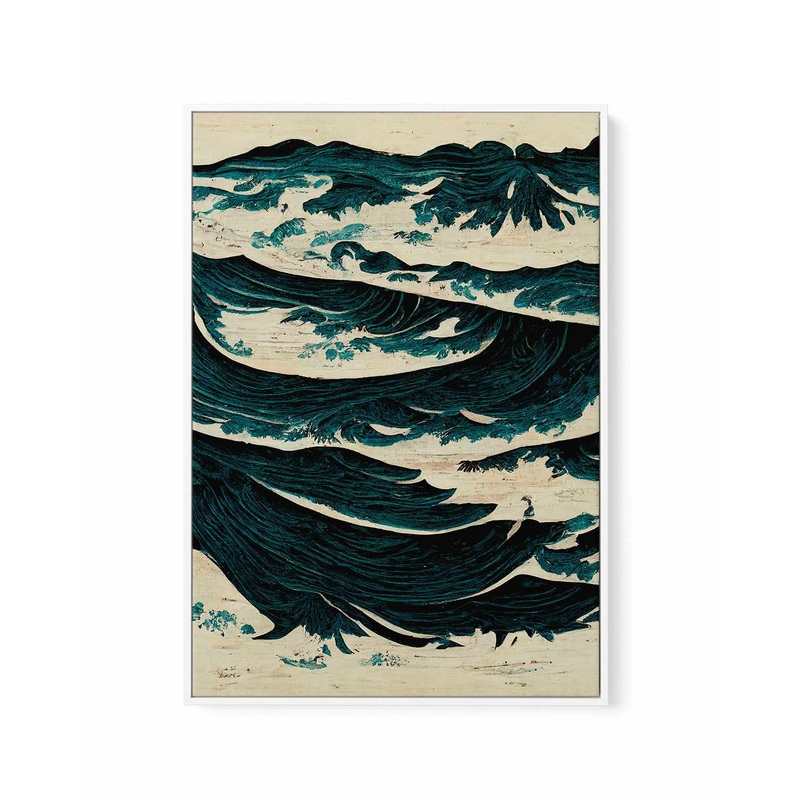 Wild sea by Treechild | Framed Canvas Art Print