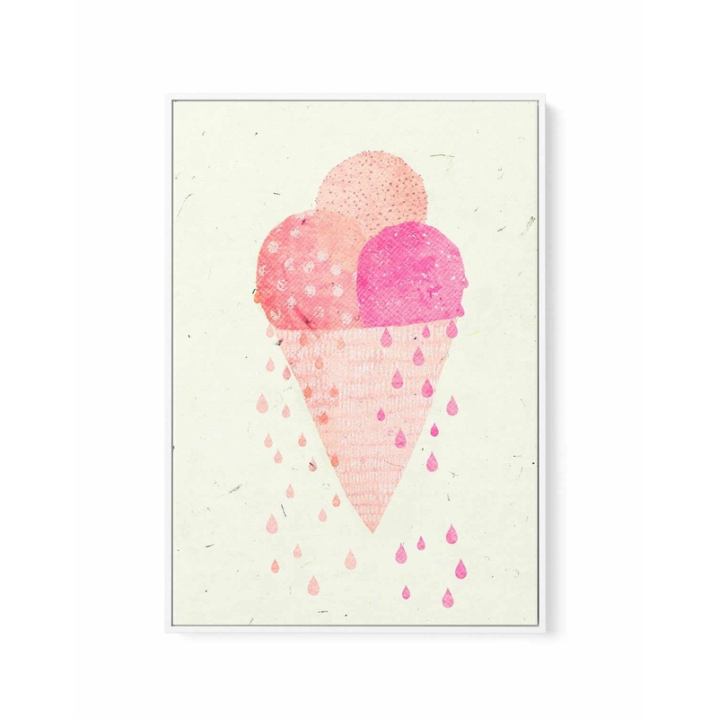 Yummy Ice By Treechild | Framed Canvas Art Print