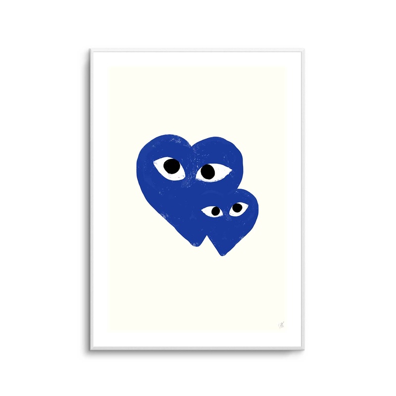 Blue Hearts by Anne-Marie Volfova | Art Print