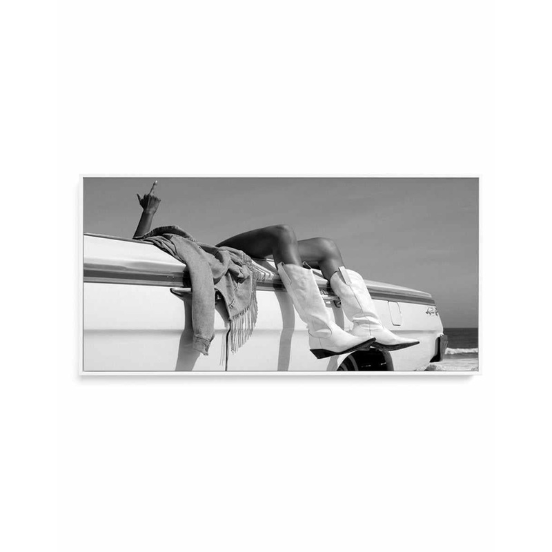 Cali Days II by Amy Hallam B&W | Panoramic Canvas Art Print
