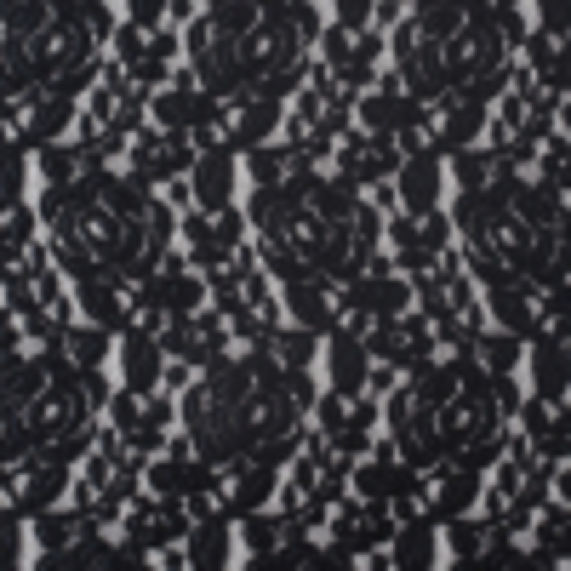 Black Rosette Lace Mesh