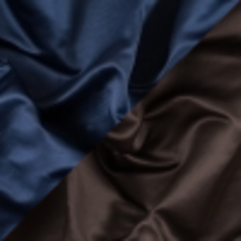 Brown and Navy Two-Tone Double Duchesse Satin