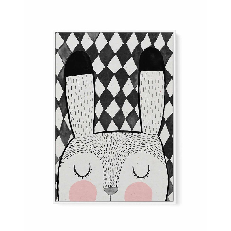 Bunny By Treechild | Framed Canvas Art Print