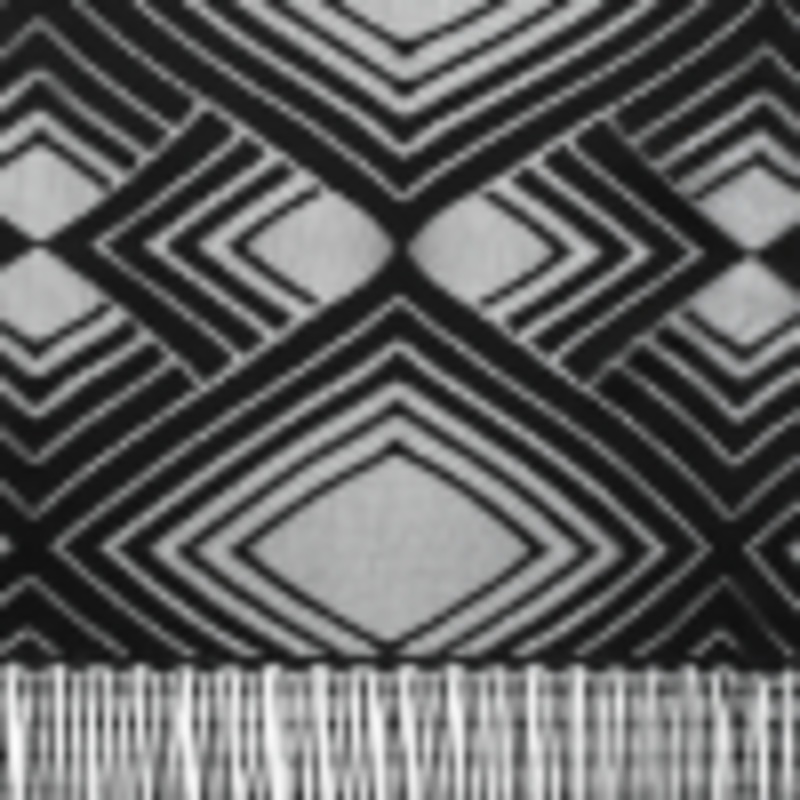 Black Geometric Fringe Panel