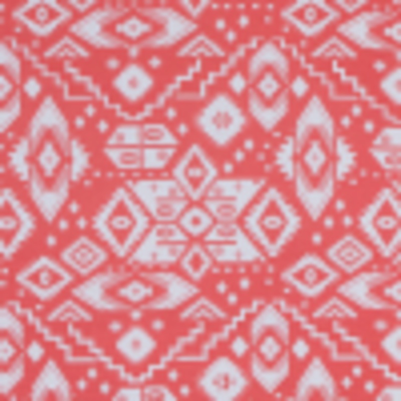 Coral and White Tribal Printed Jersey