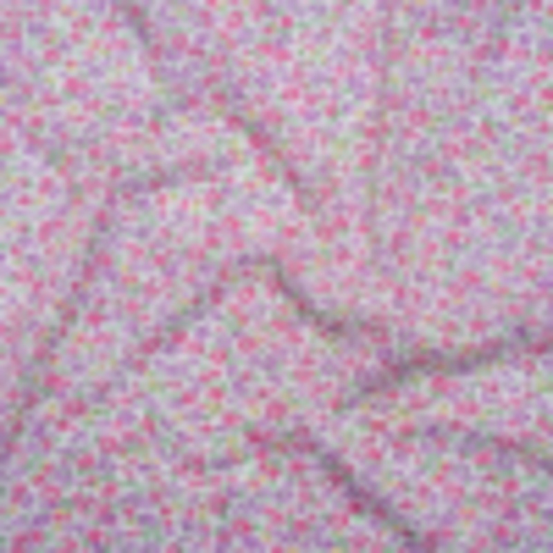 Cotton and Viscose Jersey Print - Pink, Purple and Light Yellow Ditsy Floral - Deadstock