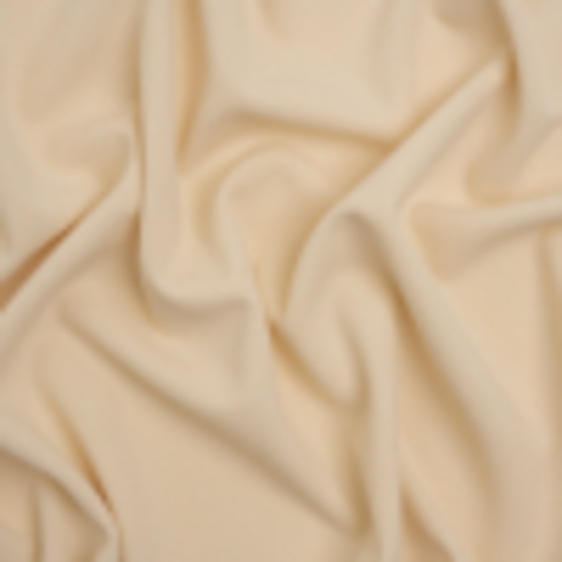Stretch Polyester Crepe Double Knit - Ecru - Designer Deadstock