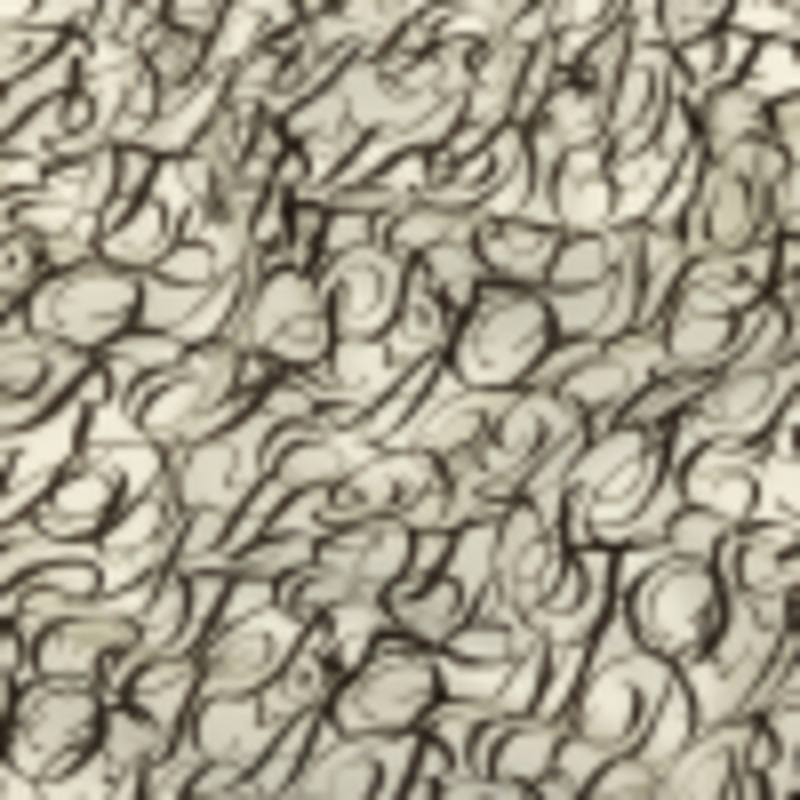 Sustainable Viscose Woven Print - White Calligraphic Letters - Mood Exclusive Dear Ms. Austen