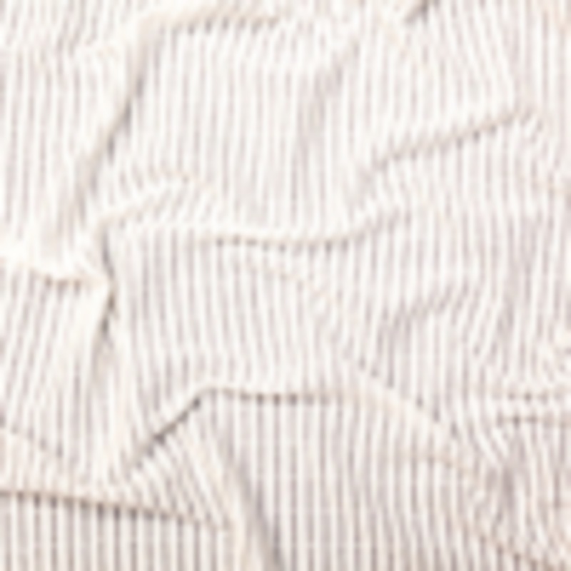 White Cotton Striped and Embroidered Crinkled Chiffon