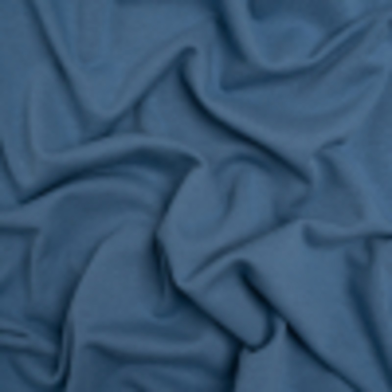 Cotton and Polyester French Terry - Ocean Blue - Deadstock
