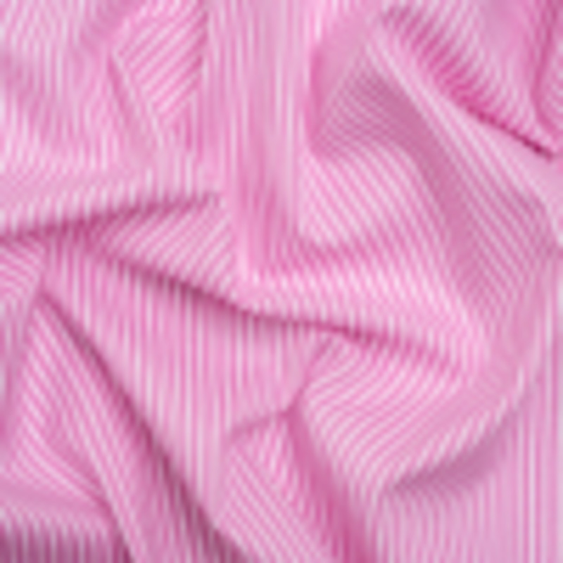 Cotton and Rayon Shirting - Rosebloom Pink and White Candy Stripes