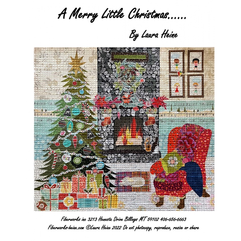 A Merry Little Christmas Collage Pattern by Laura Heine # FWLHAMLC - Special Order