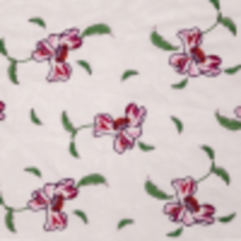 Carolina Herrera Dusty Rose Floral Embroidered Silk Organza
