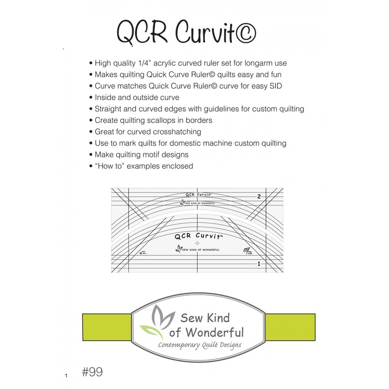 QCR Curvit Ruler for Longarm Quilting # SKW99 - Special Order