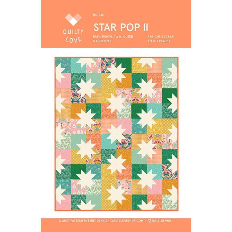 Star Pop II Quilt Pattern by Quilty Love