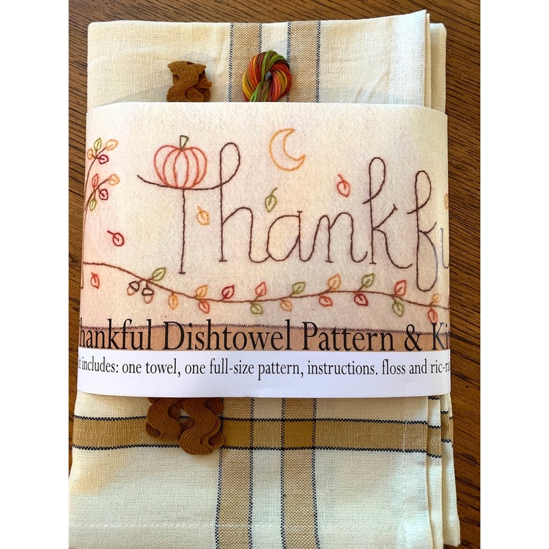 Thankful Dishtowel Pattern and Floss Kit # BR261K - Special Order
