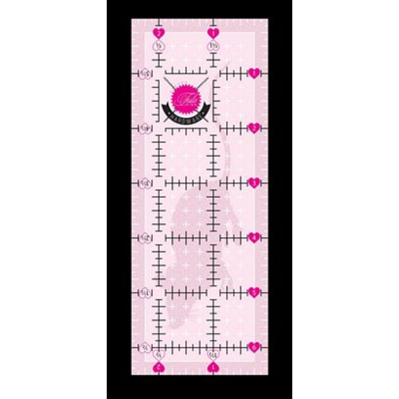 Tula Pink 2.5in x 6.5in Non Slip Mouse Ruler - Special Order