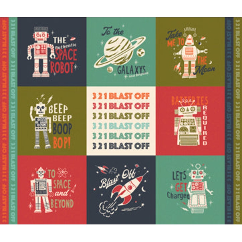 321 Blast Off by Stacy Iest Hsu : Space Square Panel Multi 20956 11 (Estimated Arrival July 2025)
