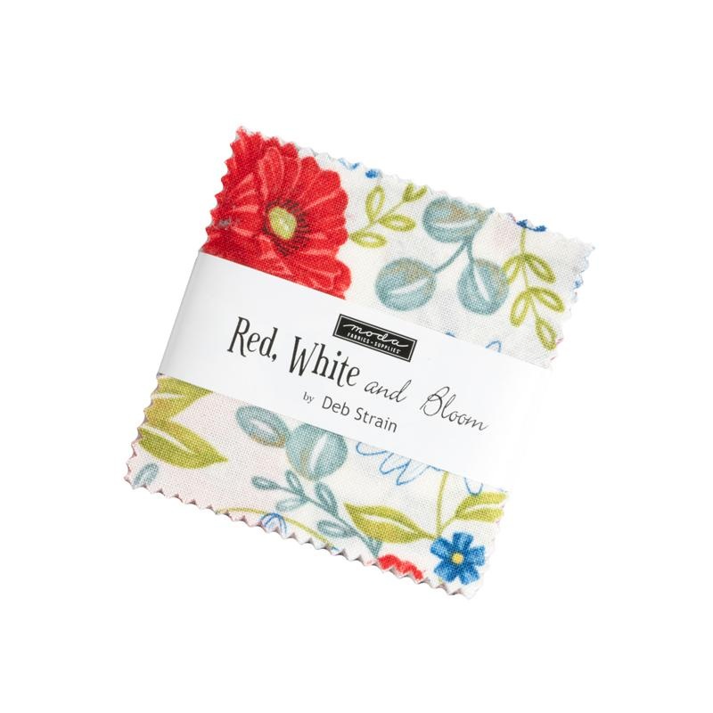 Red, White and Bloom by Deb Strain : Mini Charm