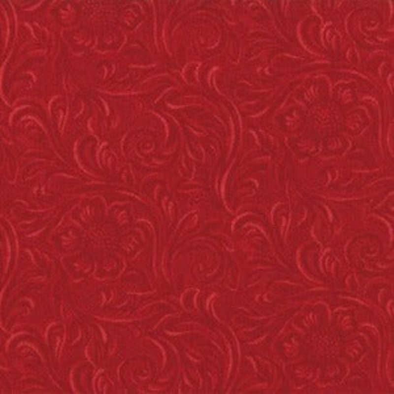 45" Western 100% Cotton Basics Tooled 11216-11 Red