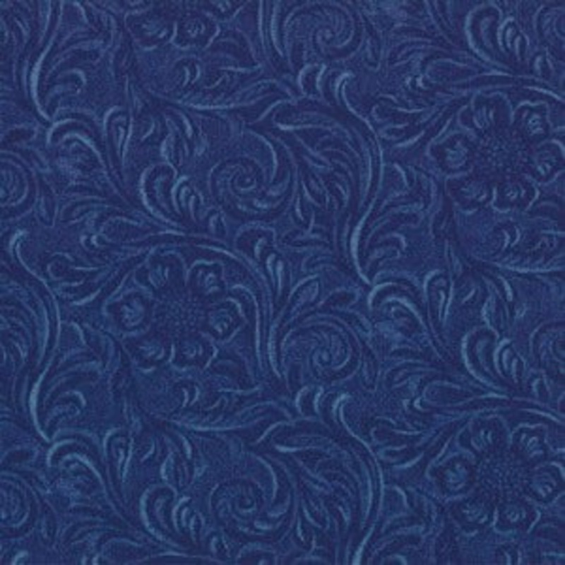 45" Western 100% Cotton Basics Tooled 11216-12 Denim