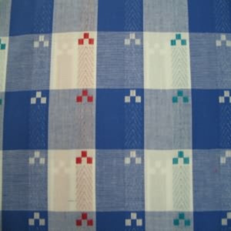 45" Check Blue and White 100% Cotton
