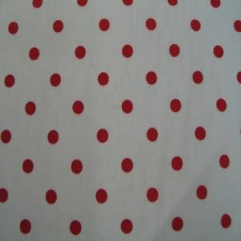 45" Dot 1/4" Red with White Background