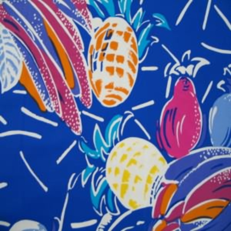 45" Fruit and Tropical Multi with Royal Background