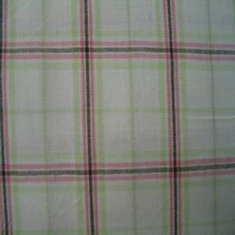45" Homespun 100% Cotton Pink, Lime, Black and Ivory