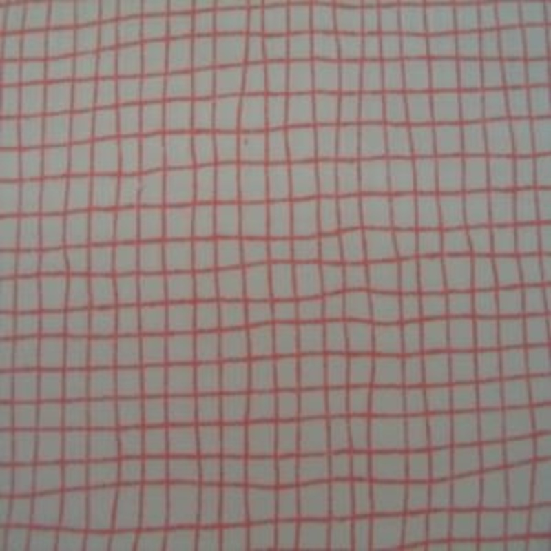 45" Lines Wavy Coral with White Background 100% Cotton