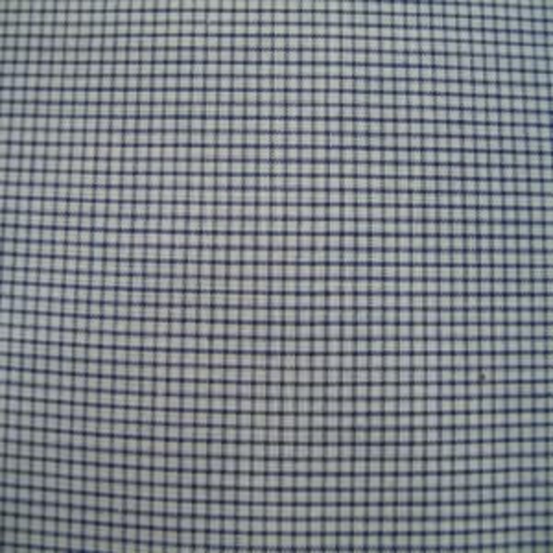 45" Micro Check Blue and White Poly/Cotton