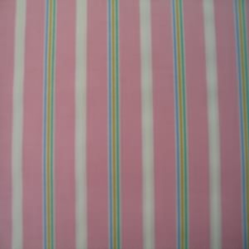 45" Stripe White, Pink and Blue-Green 100% Cotton