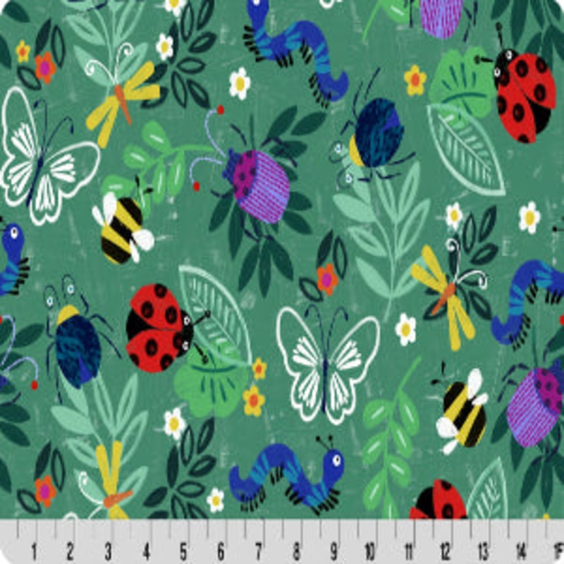 Shannon Fabrics Doodle Bugs Digital Cuddle Sold by The Yard 100% Polyester