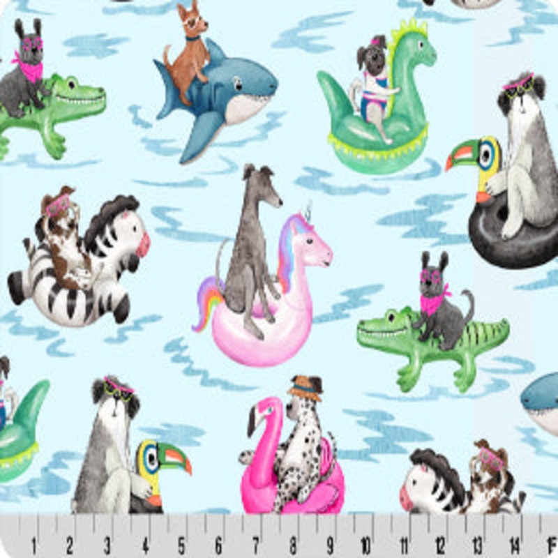 Shannon Fabrics Poolpaw-Tay Digital Cuddle Sold by The Yard 100% Polyester