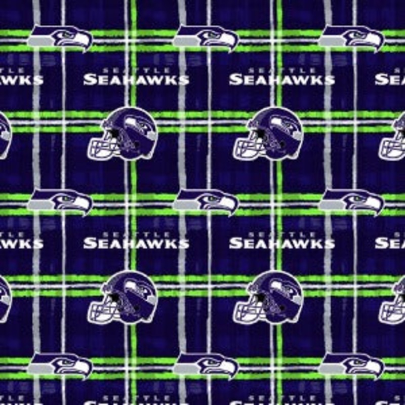 42" Wide Seattle Seahawk Flannel 100% Cotton
