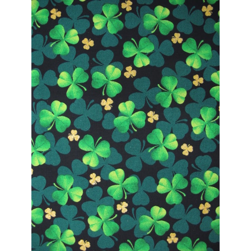 45" St. Patrick's shades of Clover Glitter on Black