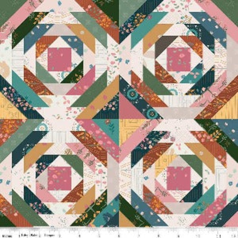 45" Wide Feels Like Home Cheater Print Multi 100% Cotton