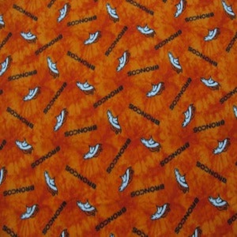 45" Wide Flannel Denver Broncos Football Team 100% Cotton